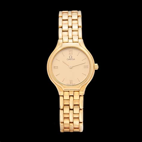 omega gold ladies watch